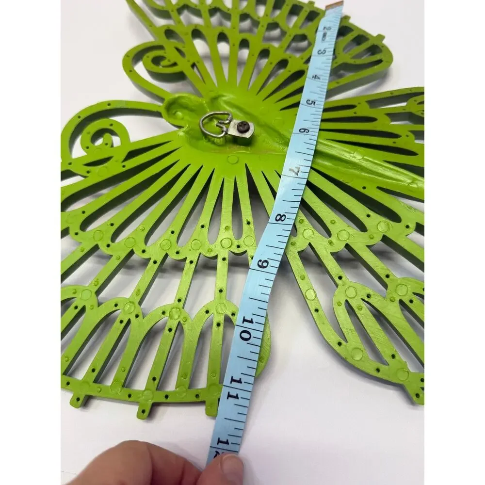 Vintage Bright Green Butterfly Wall decor boho home interior bedroom wall art